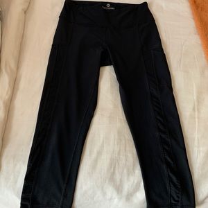 Black capre mesh leggings